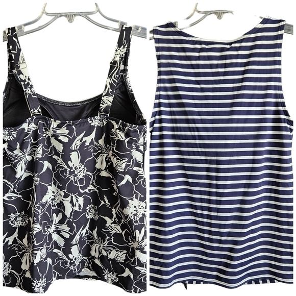Lands End Bundle of Two Womens Tankinis Sz 8 - Picture 2 of 10